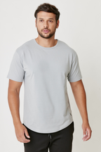 T-Shirt Luxe Fit color plata de Gymco, playera deportiva oversize hombre