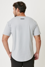 Playera deportiva oversize hombre Gymco T-Shirt Luxe Fit en color plata