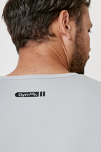 Playera deportiva oversize hombre T-Shirt Luxe Fit color plata de Gymco