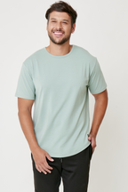 T-Shirt Luxe Fit color aloe de Gymco, playera deportiva oversize hombre