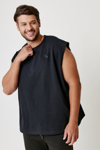 T-Shirt Air Flex color negro de Gymco, playera deportiva sin mangas hombre
