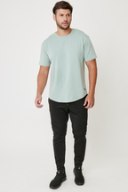 Playera deportiva oversize hombre T-Shirt Luxe Fit color aloe de Gymco