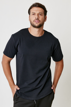 Playera deportiva oversize hombre T-Shirt Luxe Fit color negro de Gymco