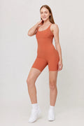 Body deportivo Sand Terracota para mujer vista frontal