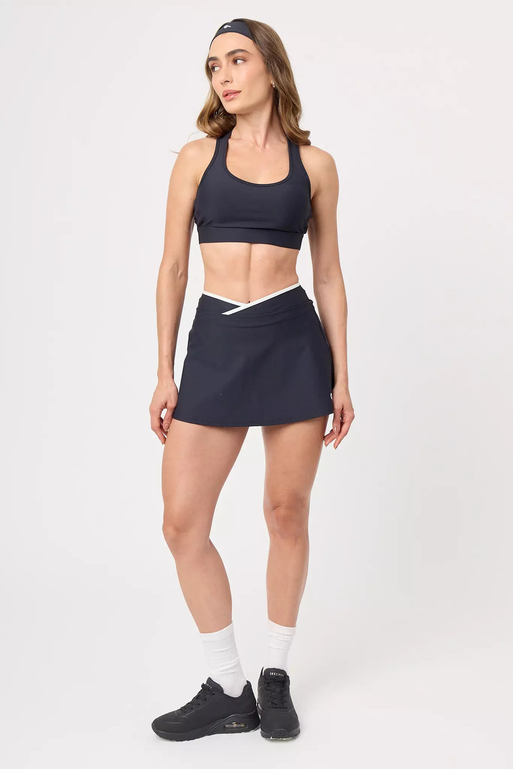 Bra deportivo Diamond Cross Preto para mujer vista frontal