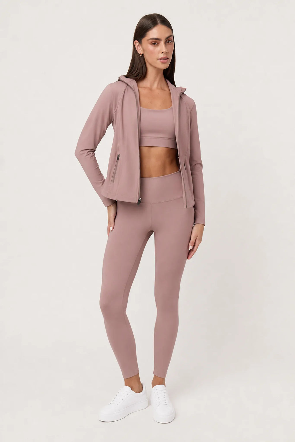 Chamarra deportiva Jacket Ease Twilight Mauve para mujer vista frontal