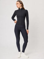 Chamarra deportiva Jacket Elan Preto para mujer vista frontal