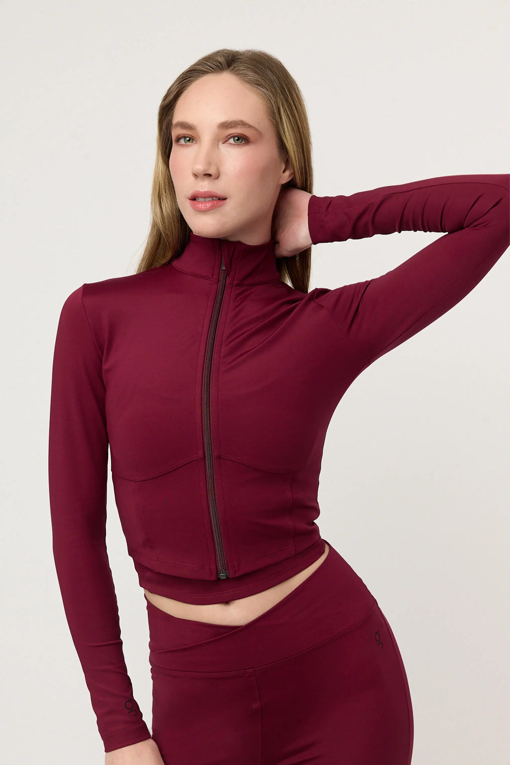 Chamarra deportiva Jacket Stone Cerezo Oscuro para mujer vista frontal