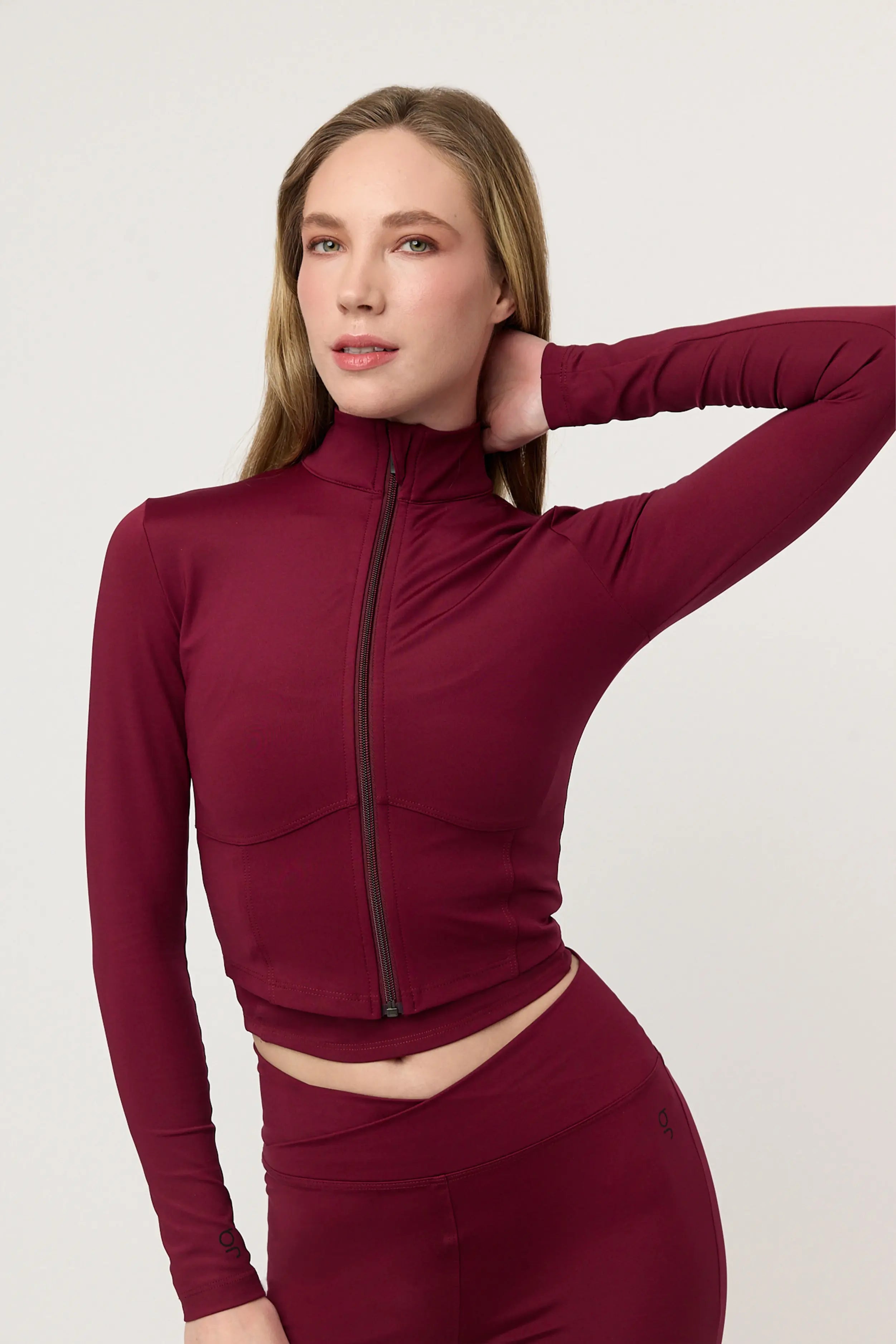 Chamarra deportiva Jacket Stone Cerezo Oscuro para mujer vista frontal