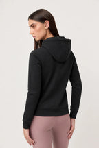 Chamarra deportiva unisex Transit negra vista trasera