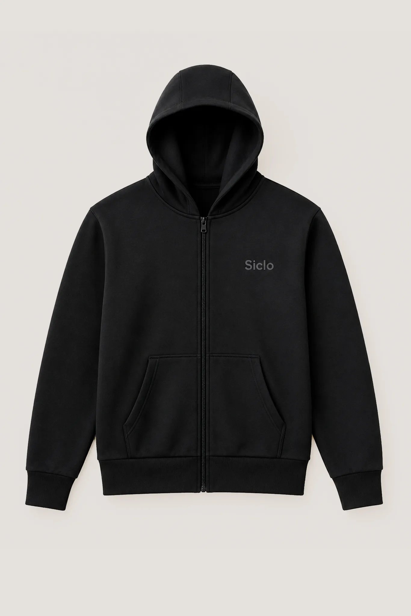 Chamarra unisex Transit negra vista de producto