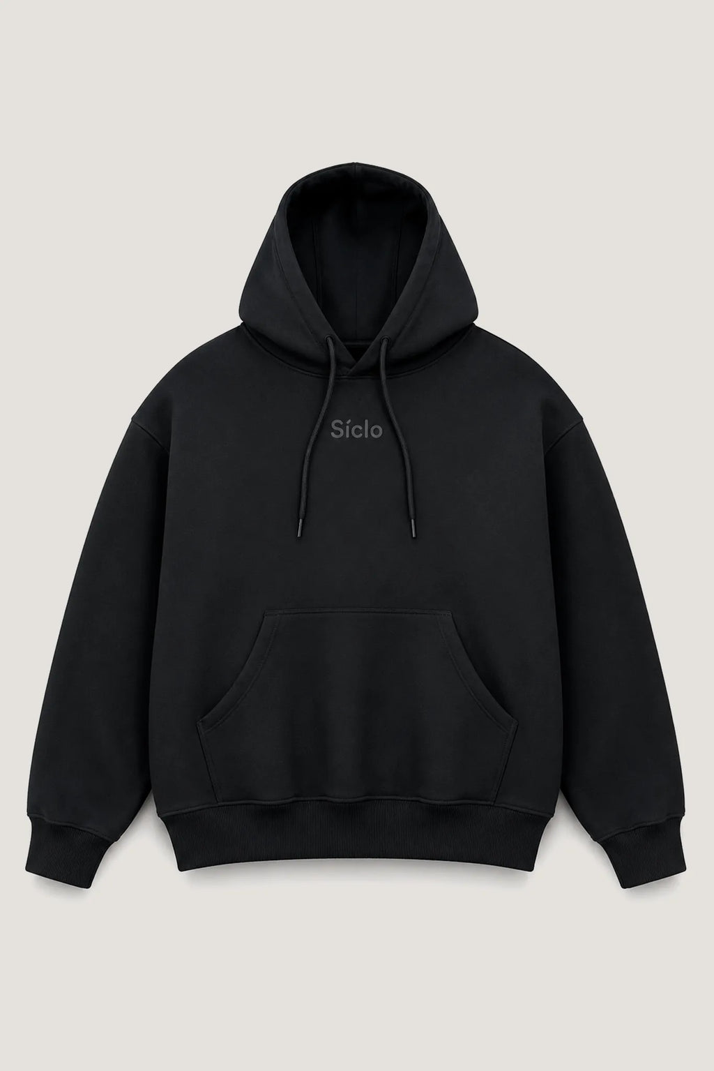 Hoodie unisex Beat negra vista de producto