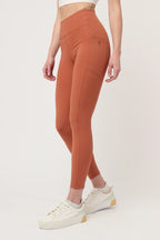 Legging Aling Terracota para mujer vista lateral