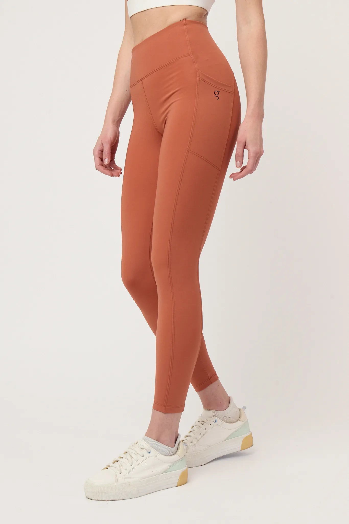 Legging Aling Terracota para mujer vista lateral