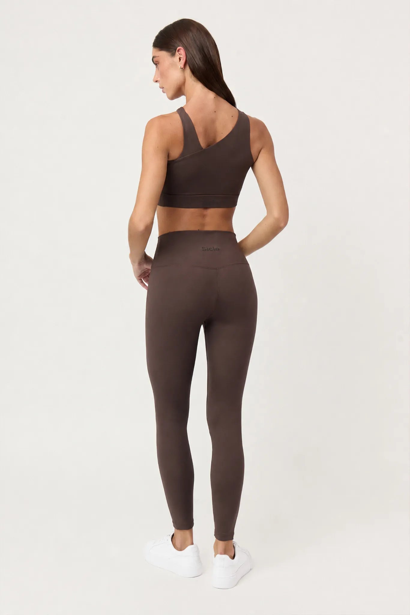 Legging Pace Seal Brown para mujer vista trasera