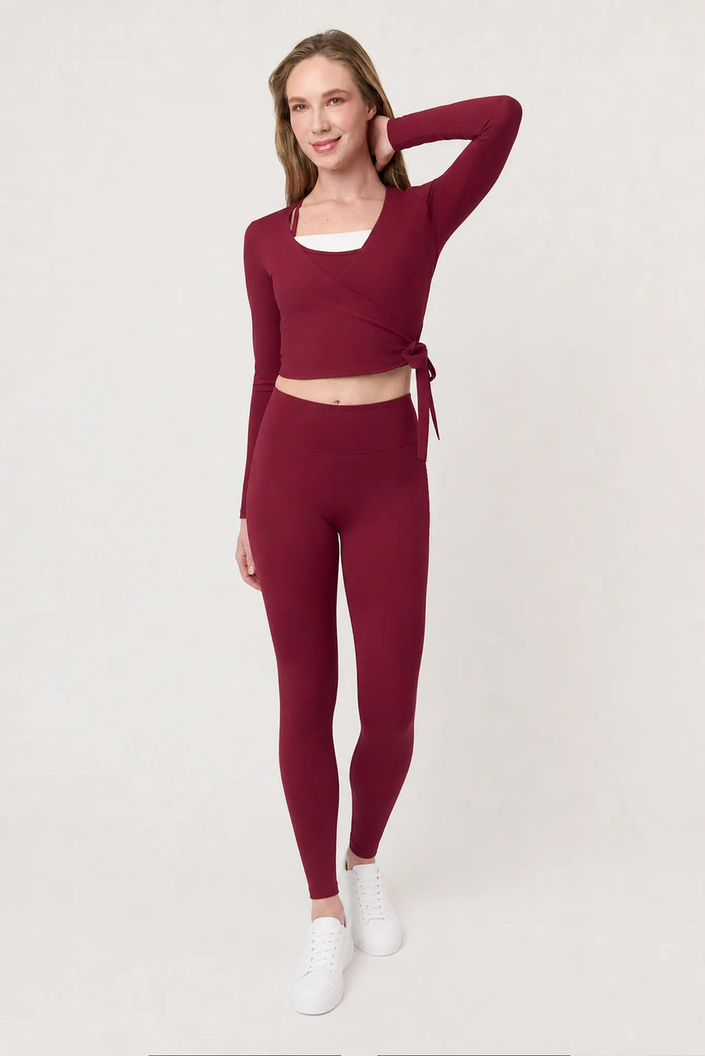 Legging deportivo Aling Cerezo Oscuro para mujer vista frontal