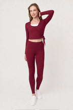 Legging deportivo Aling Cerezo Oscuro para mujer vista frontal