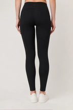 Legging deportivo Aling negro para mujer vista trasera