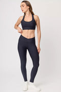 Legging deportivo Noire Preto para mujer vista frontal