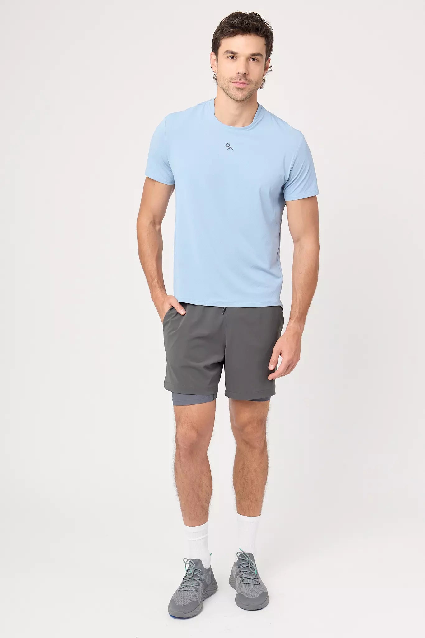 Playera deportiva Atlas Polo Blue para hombre vista frontal