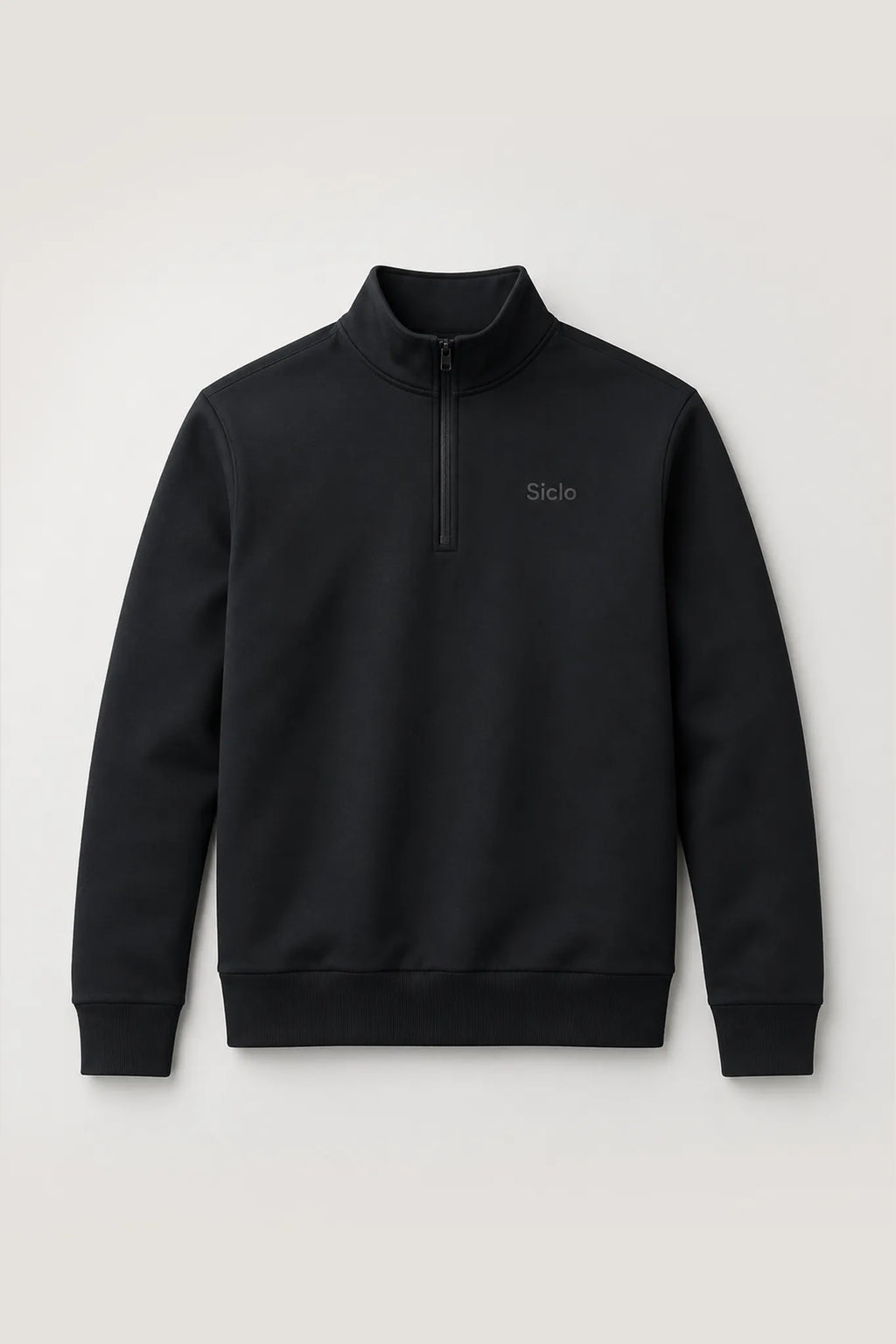Sudadera unisex Tempo Half Zip negra vista de producto