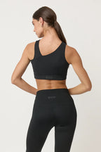 Top Stedy negro para mujer vista trasera
