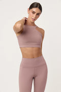 Top deportivo Stedy Twilight Mauve para mujer vista frontal