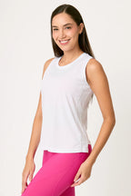 Blusa para gym mujer Gymco Blusa Flux en color Blanco