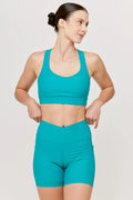Shorts para gym mujer Short Dynamic Style color Teal Blue de Gymco