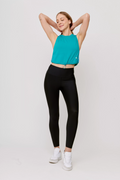 Blusa para ejercicio mujer Gymco Soft Free Movement en color Teal Blue