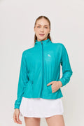 Chamarra deportiva ajustable mujer Sudadera Sunshine color Teal Blue de Gymco