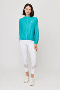 Chamarra para gym mujer Sudadera Ultimate Shine color Teal Blue de Gymco