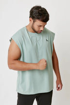 Playera deportiva sin mangas hombre Gymco T-Shirt Air Flex en color Aloe