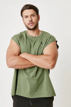 T-Shirt Air Flex Cipres, playera deportiva sin mangas hombre Gymco
