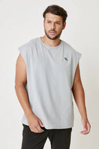 T-Shirt Air Flex Plata, playera deportiva sin mangas hombre Gymco
