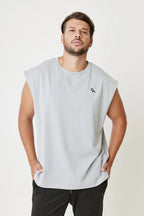 Playera deportiva sin mangas hombre T-Shirt Air Flex color Plata de Gymco