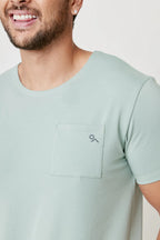 Playera deportiva con bolsillo hombre T-Shirt Pocket Fit color Aloe de Gymco